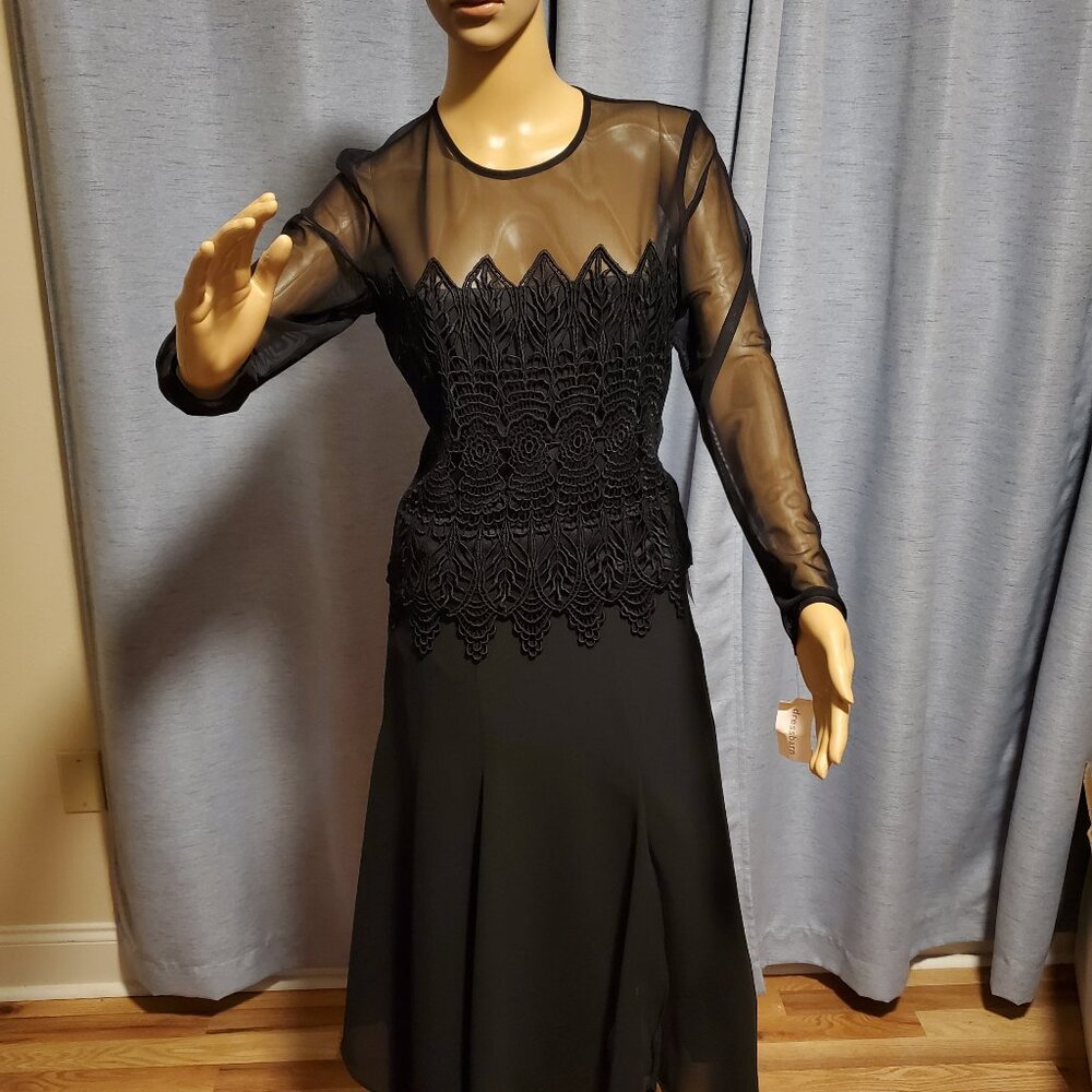 Dressy top with tiered, scarfed skirt  Size 10